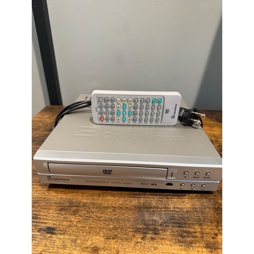 CyberHome CH-DVD 300 Progressive Scan DVD Player Silver with Remote RMC-300Z